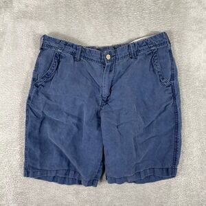 Tommy Bahama Linen Blend Shorts Mens 35 Blue Casual Summer Outdoors